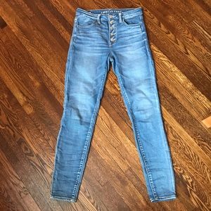 American Eagle button-fly jeggings